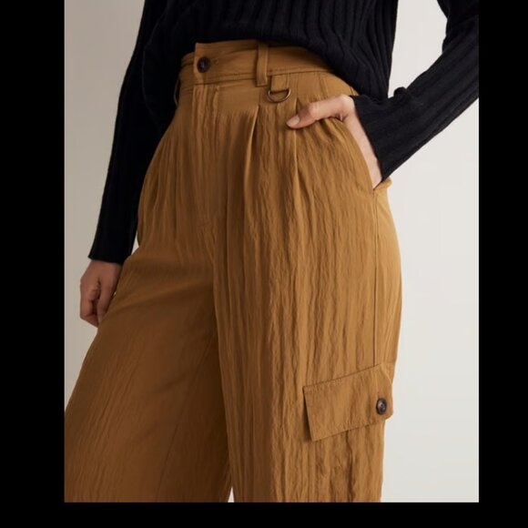 MADEWELL HARLOW WIDE LEG CARGO TROUSER PANTS SPICED OLIVE GREEN NEW 00 - Picture 5 of 10